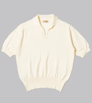 Cotton Short Sleeve ‘Skipper’ Polo Cream