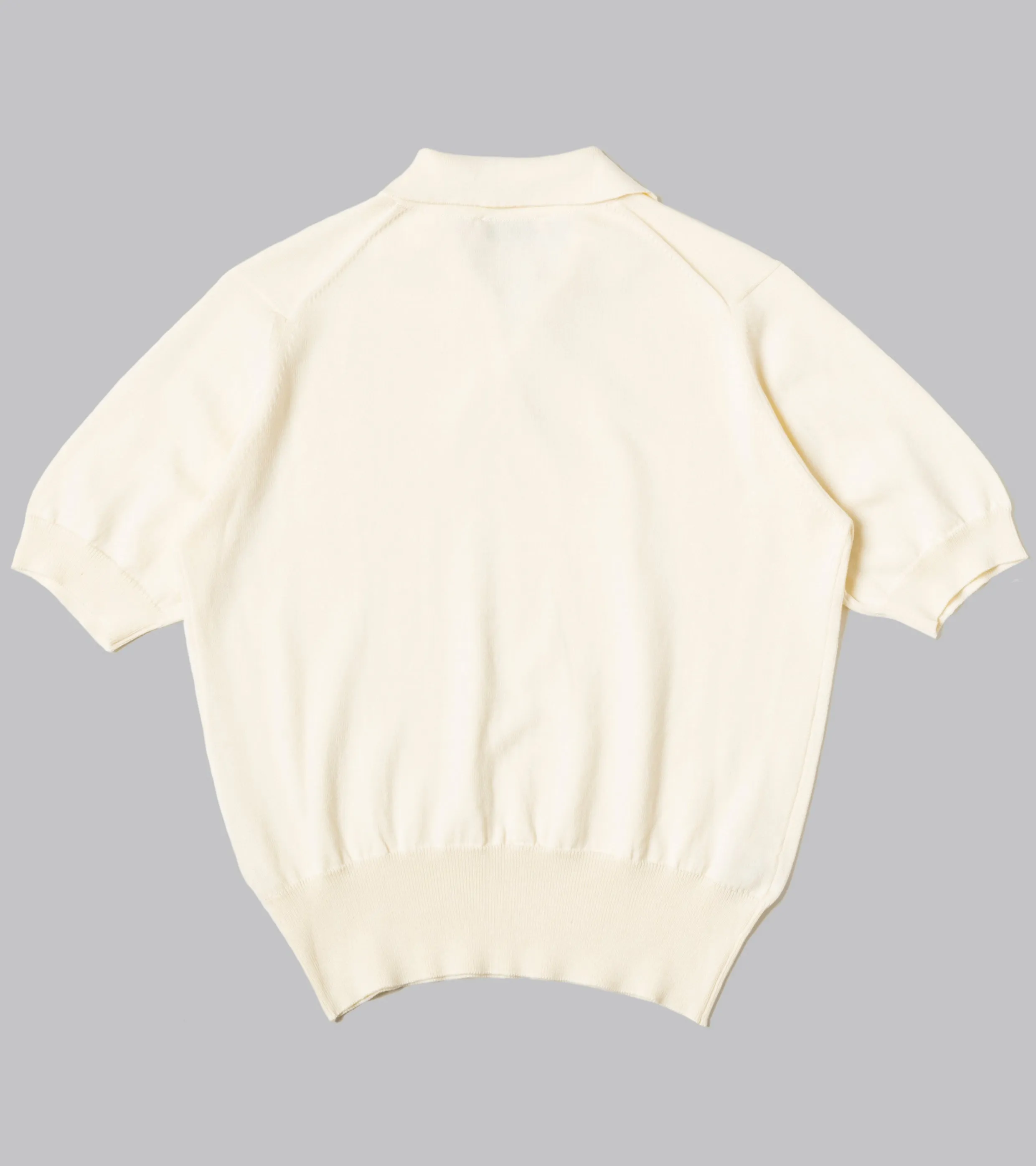 Cotton Short Sleeve ‘Skipper’ Polo Cream