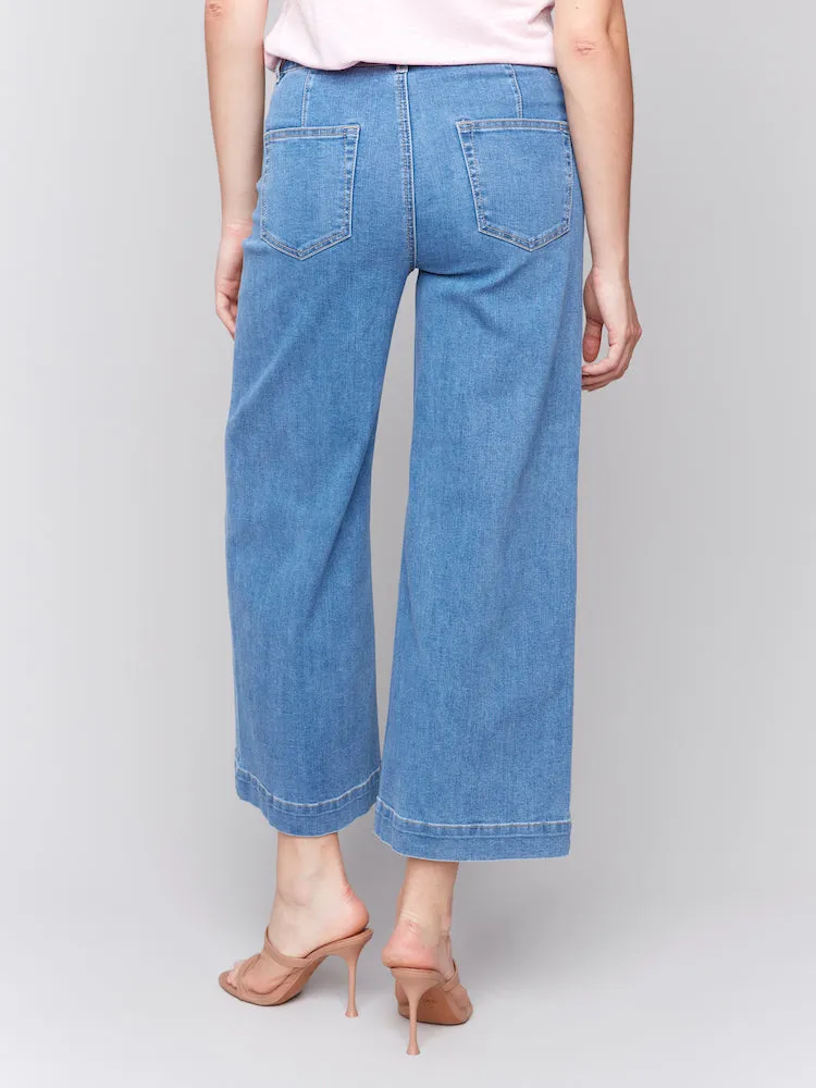 Cropped Wide Leg Jeans