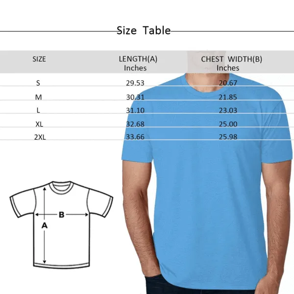 Custom Face Tee Simple Fashion Seamless Men's All Over Print T-shirt Unique Gift for Him