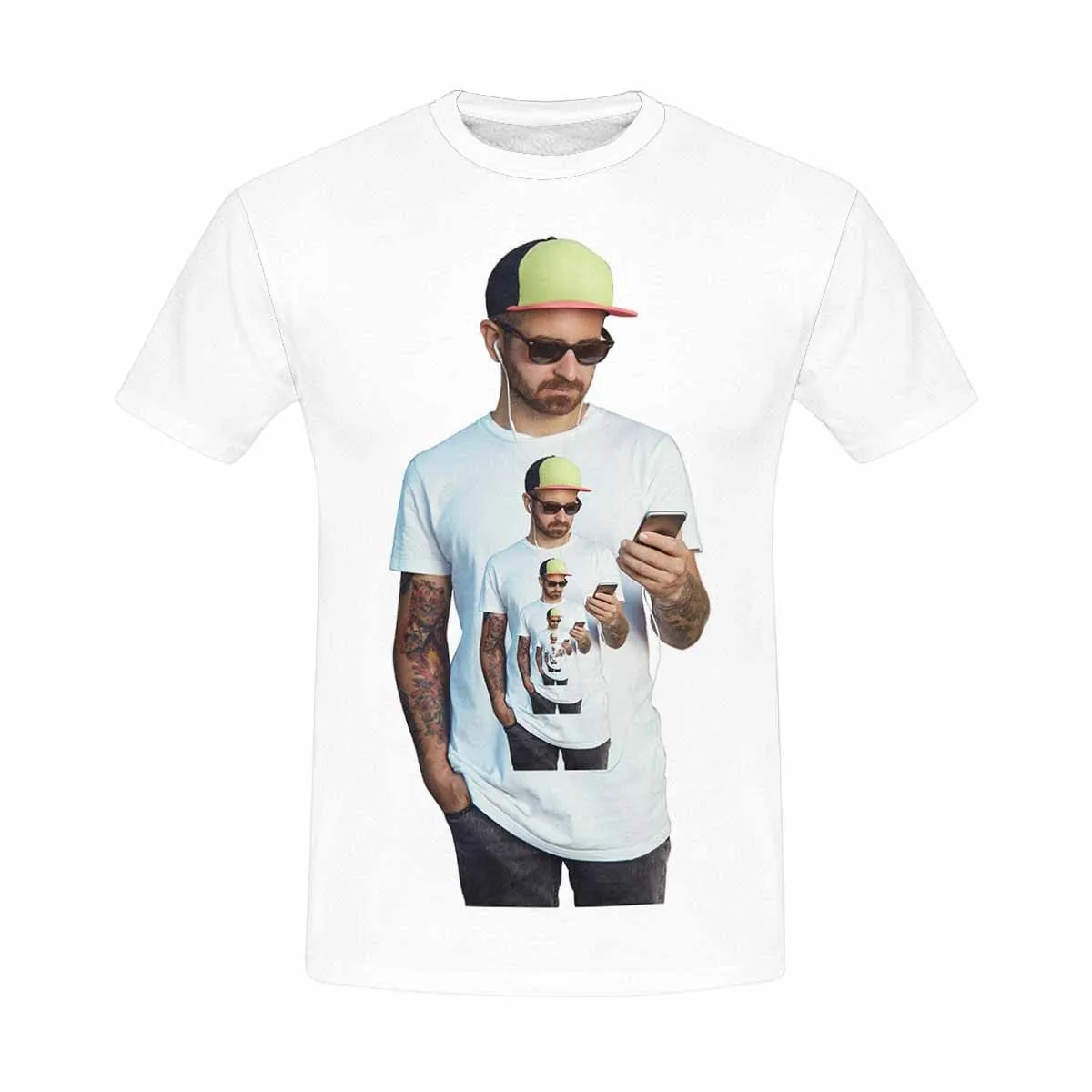 Custom Shirts with Personalized Pictures Funny Infinity Design Men's All Over Print T-shirt
