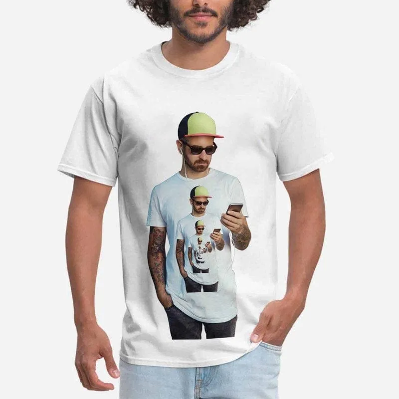 Custom Shirts with Personalized Pictures Funny Infinity Design Men's All Over Print T-shirt