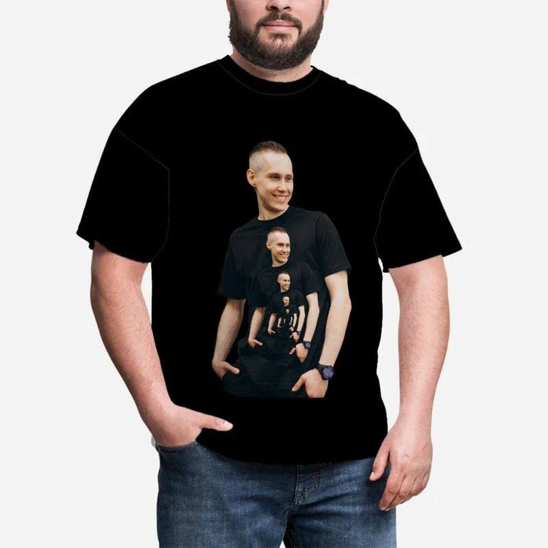 Custom Shirts with Personalized Pictures Funny Infinity Design Men's All Over Print T-shirt