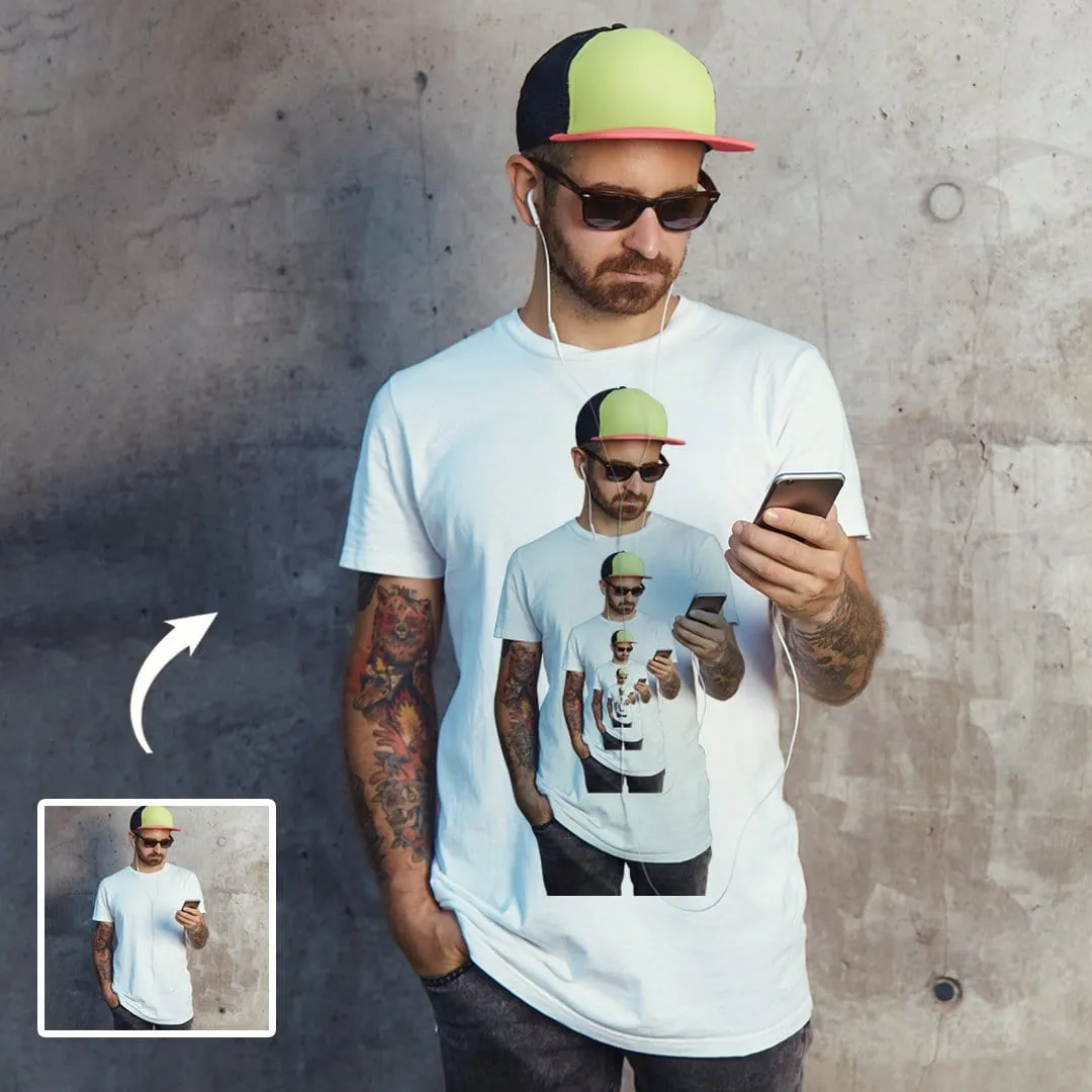 Custom Shirts with Personalized Pictures Funny Infinity Design Men's All Over Print T-shirt