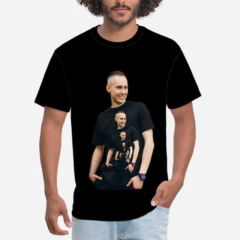 Custom Shirts with Personalized Pictures Funny Infinity Design Men's All Over Print T-shirt