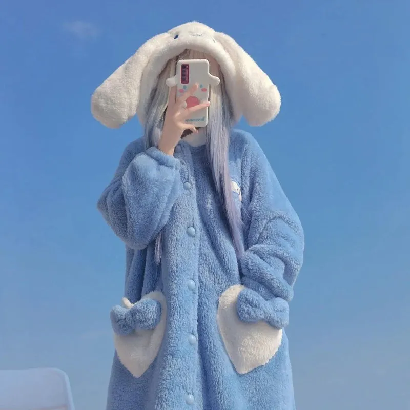 Cute blue long pajamas PL52746