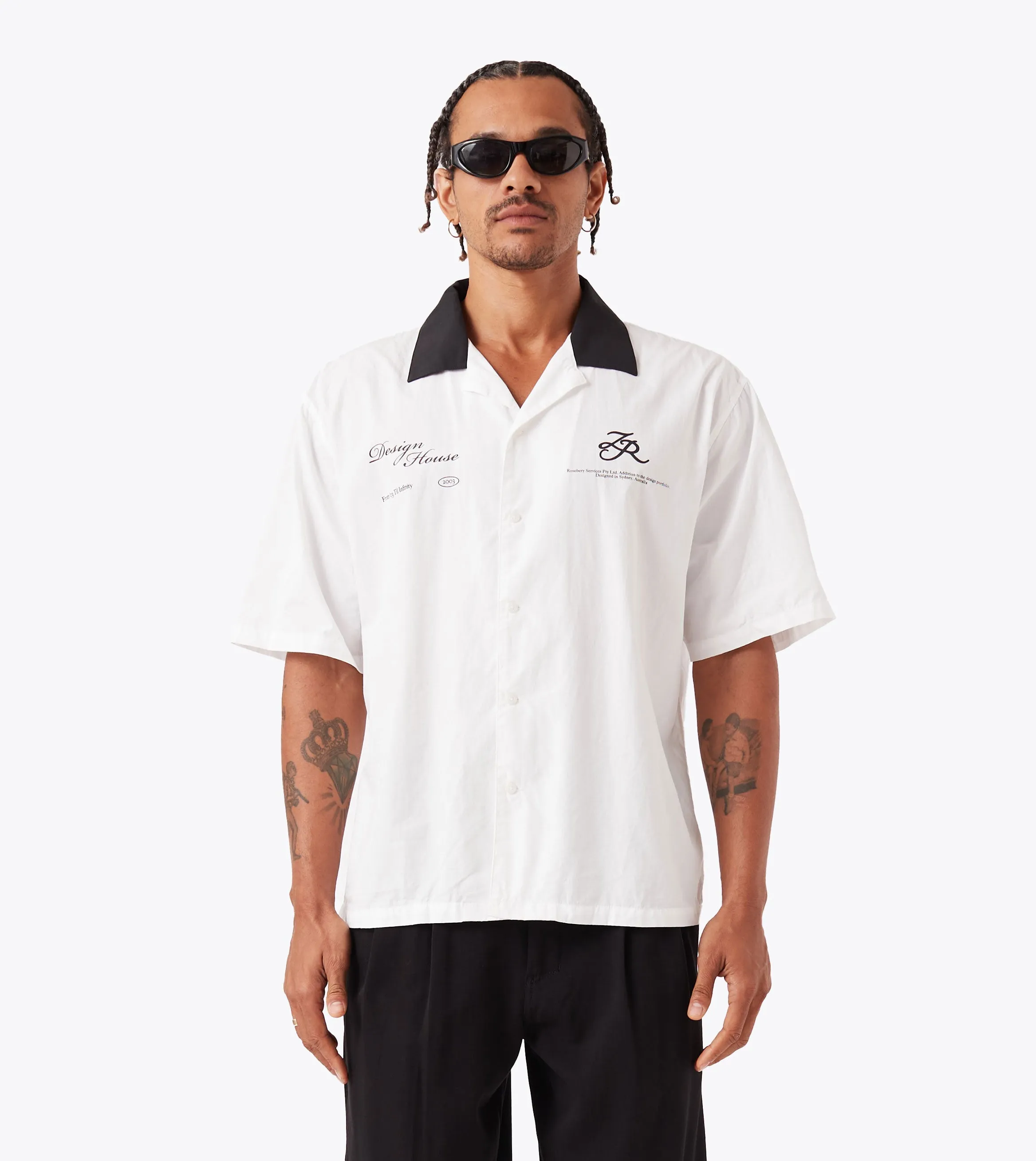 Design House SS Shirt White/Black