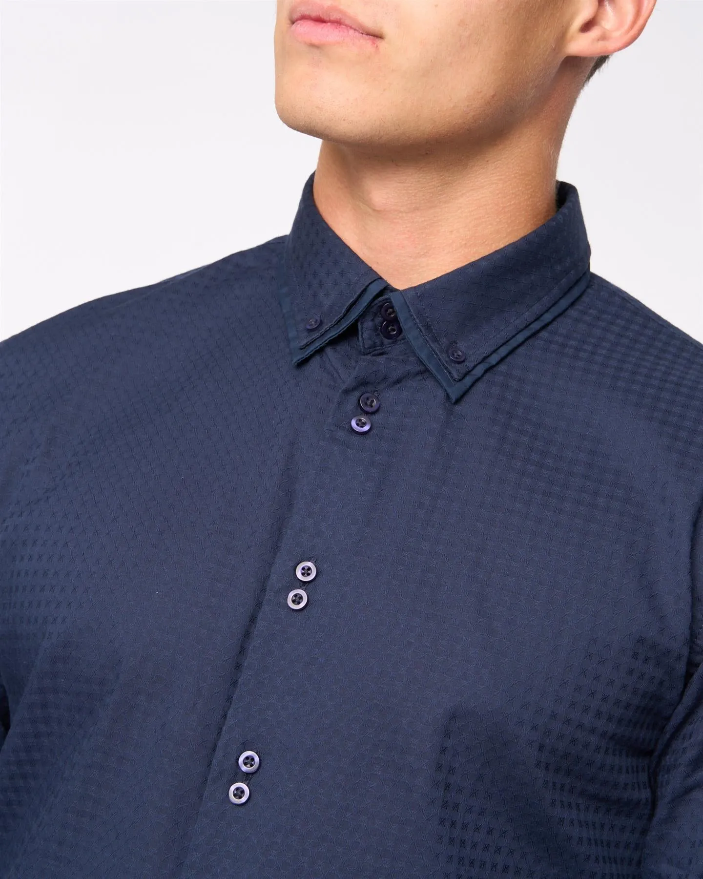 Edgeworth Slim Fit Shirt Navy