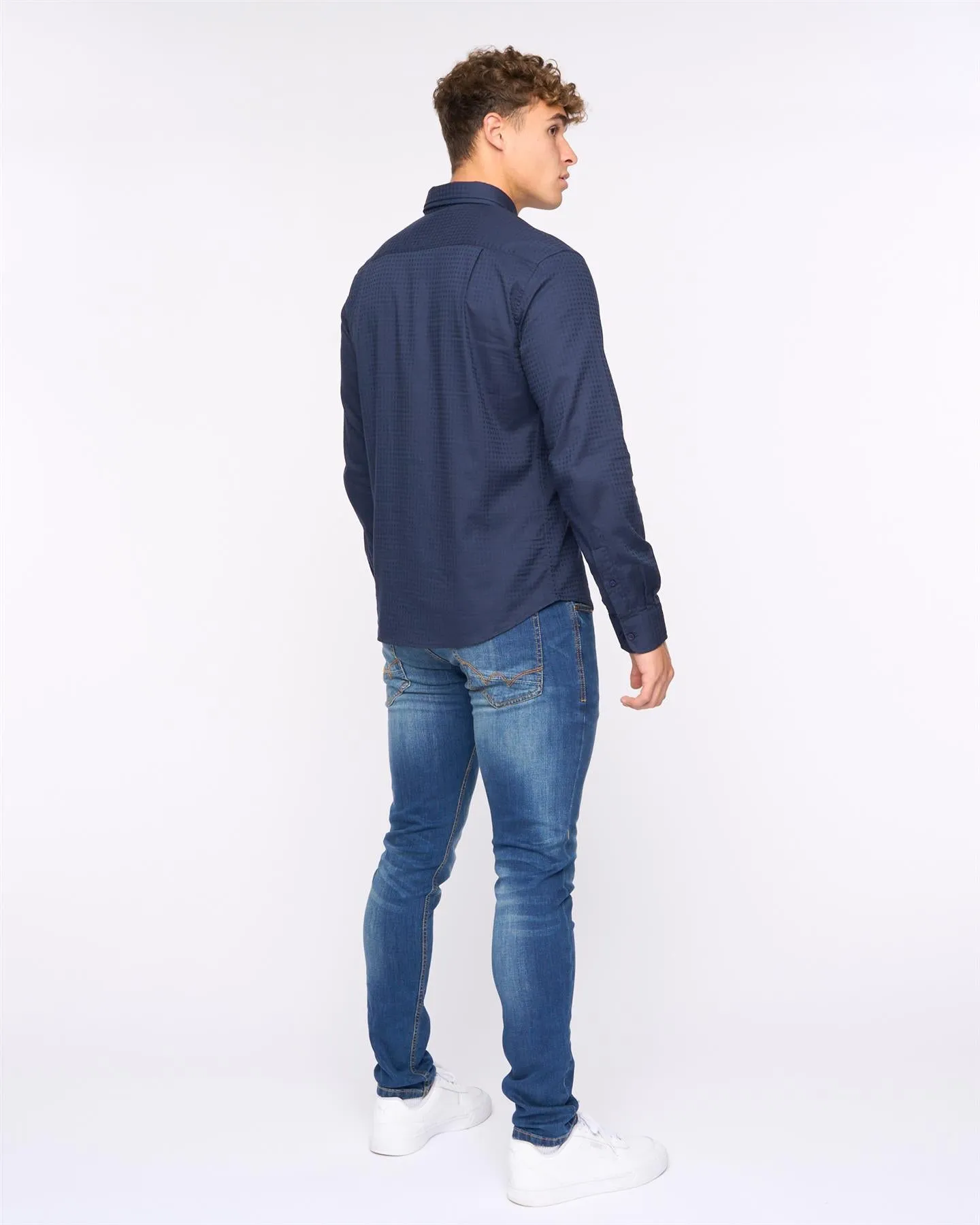 Edgeworth Slim Fit Shirt Navy