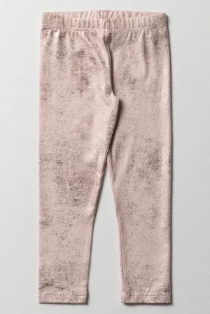Foil Leggings Light Pink