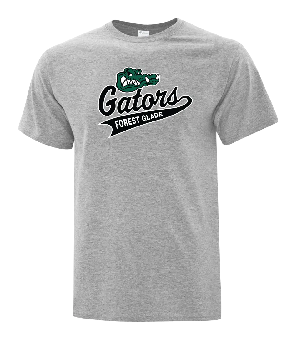 Forest Glade Gators Youth Cotton T-Shirt with Printed Logo