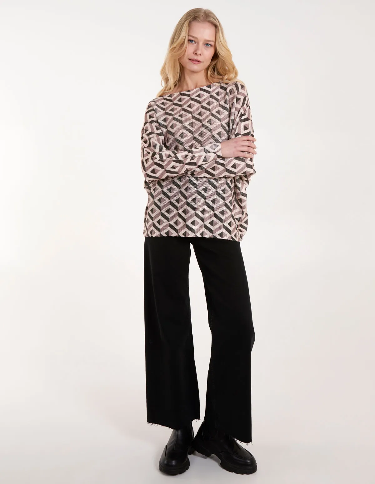 Geometric Print Top
