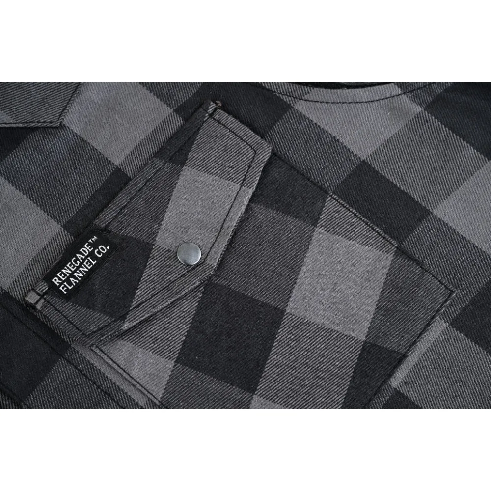 Gray Champ Men's Gray Black Sleeveless Flannel