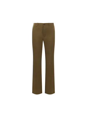 High-Waist Twill Pants