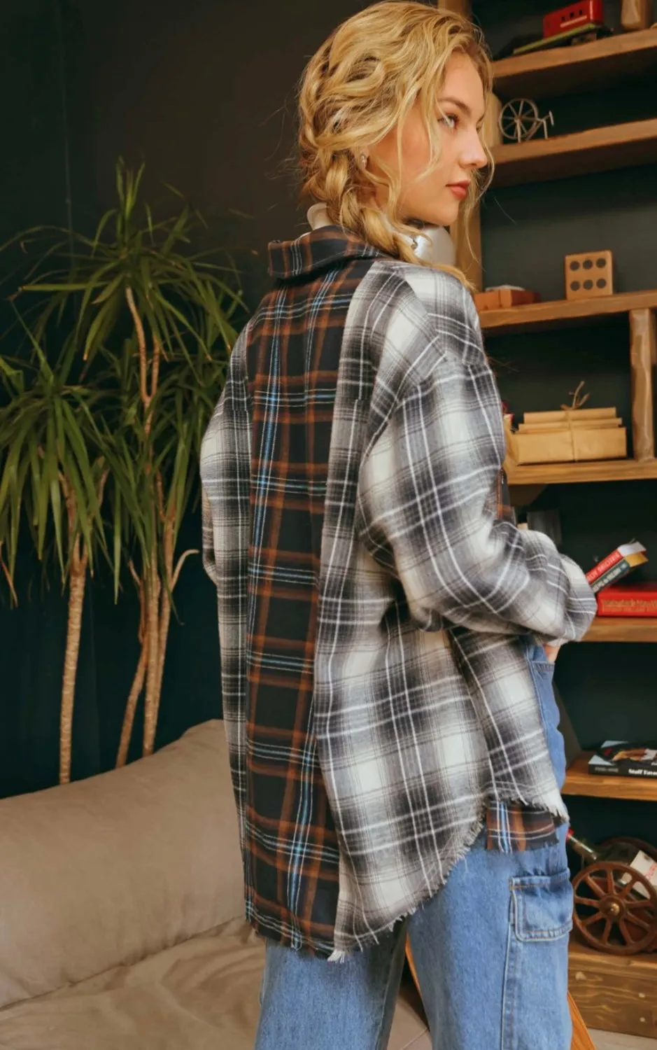 Hold That Thought Flannel Top