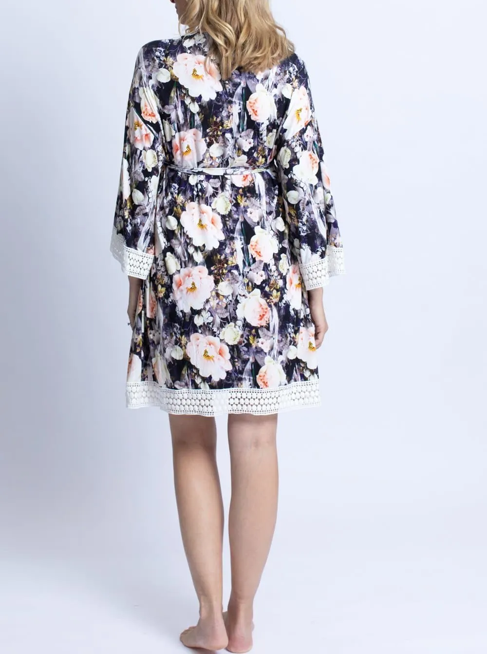 Hospital Pack: Nursing Dress   Robe - Pink Floral