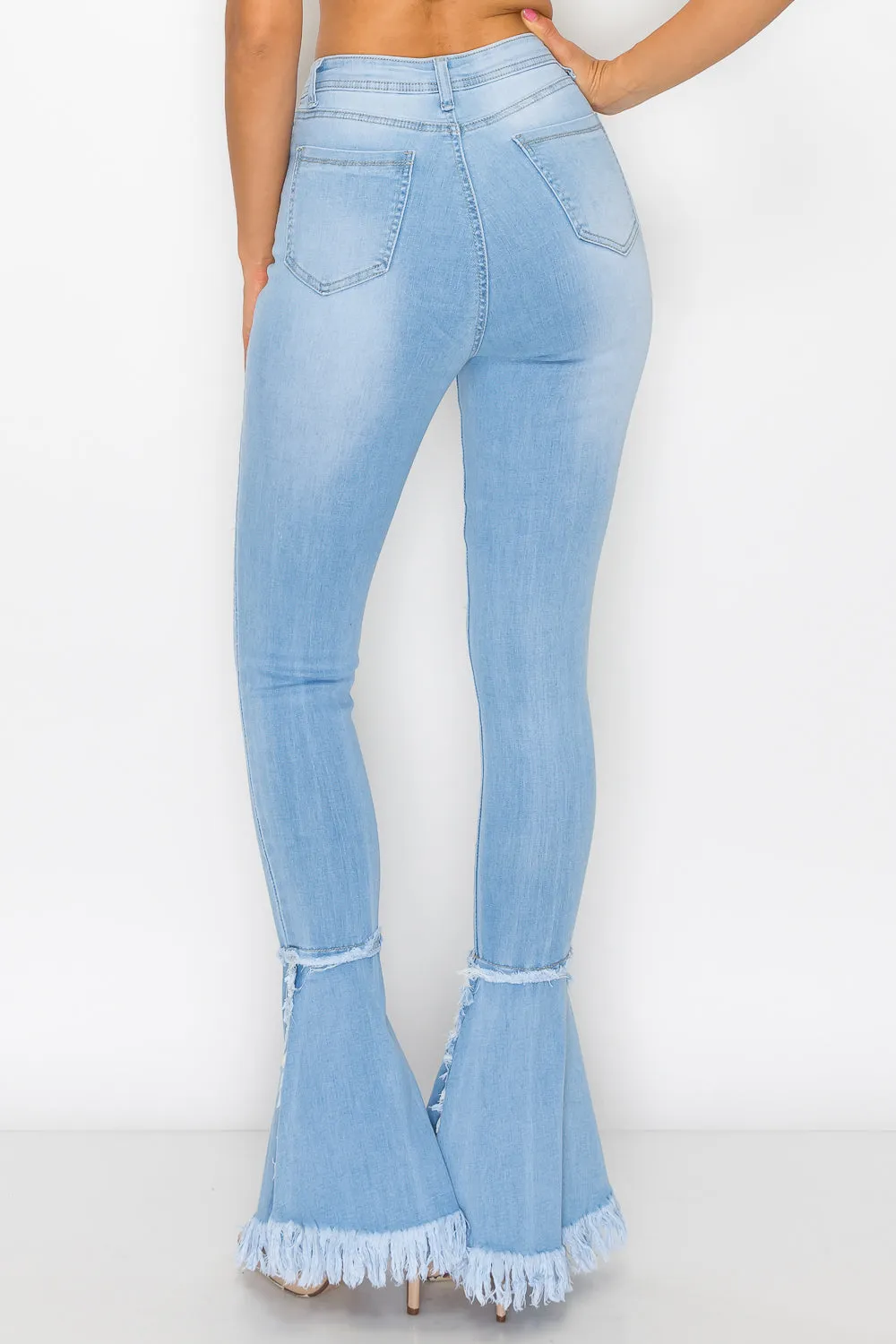 JAZZ-031 Fray What You Mean Flare Leg Jeans