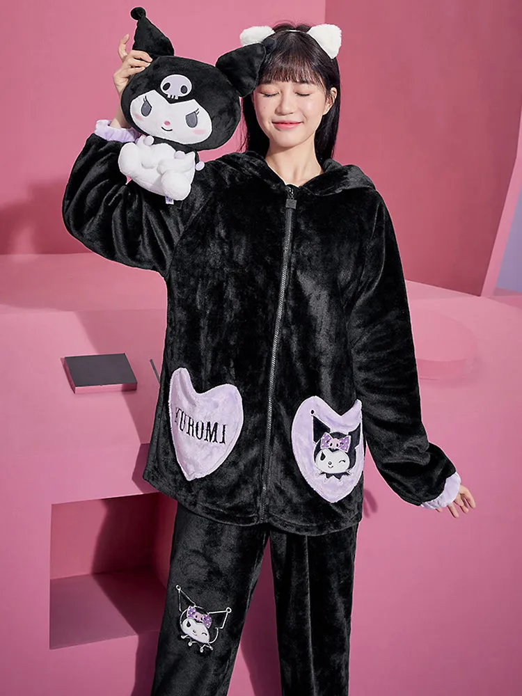 Kuromi Fleece Pajamas
