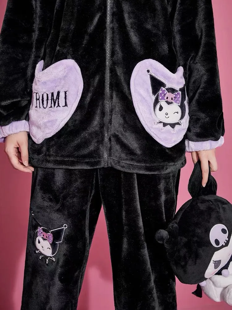 Kuromi Fleece Pajamas