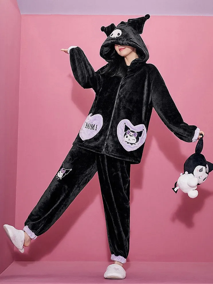 Kuromi Fleece Pajamas