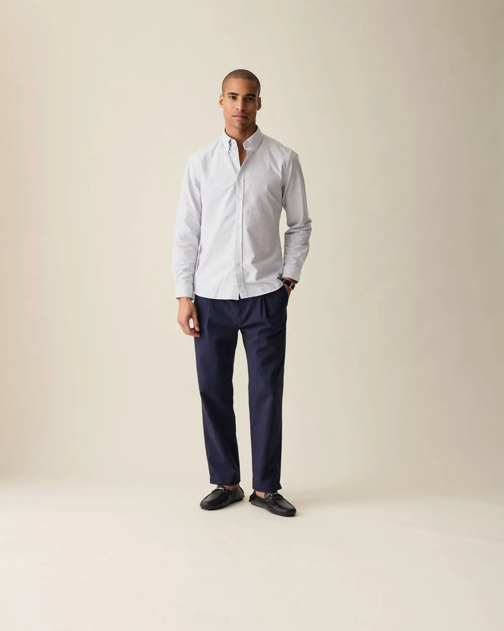 'Le Stripe' Black Oxford Shirt