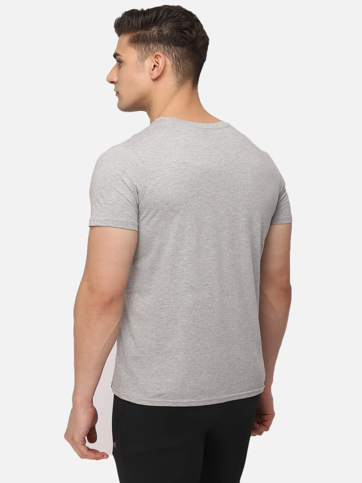 Legacy Round Neck Cotton Rich Half Sleeve Solid Regular fit Cottonpoly T-shirt for Men Comfortable soft Breathable Fabric Stretchable for Everyday Use Ideal for Casualwear