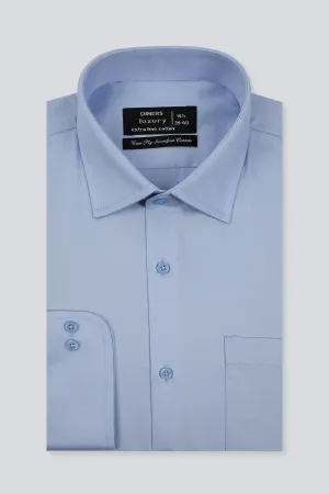 Light Blue Plain Formal Men Shirt