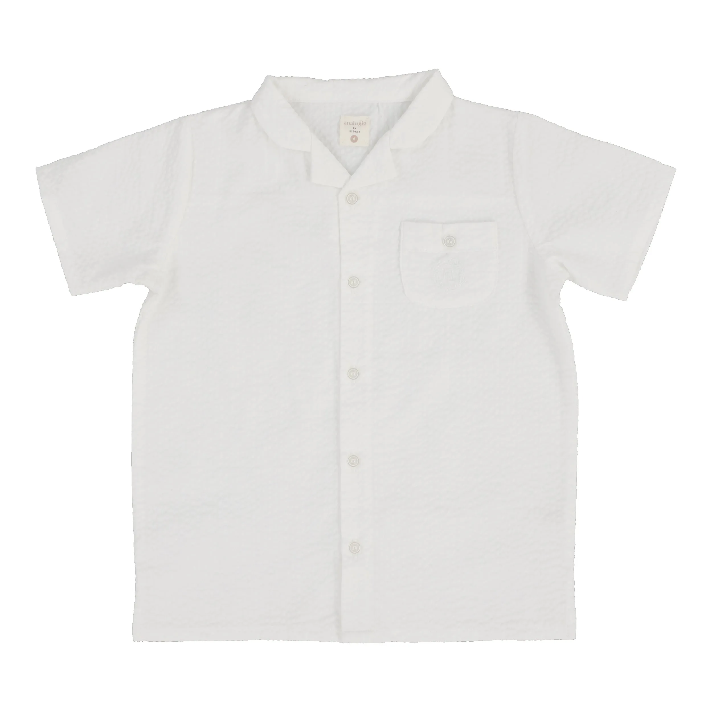 Lil Legs Analogie White Seersucker Shirt