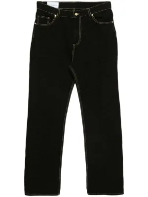 logo-jacquard jeans