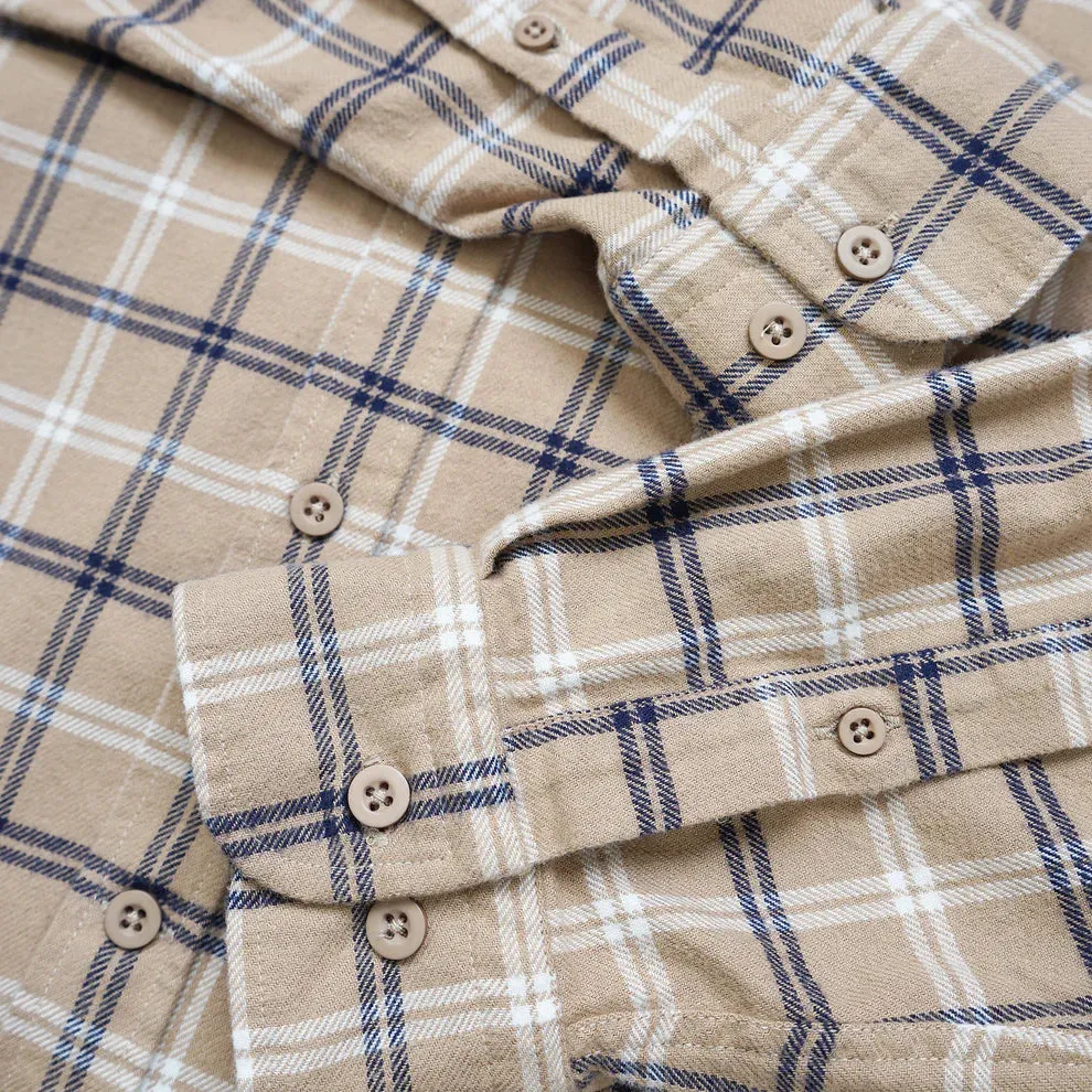 McKenzie Plaid Woven Shirt (Beige Checker)