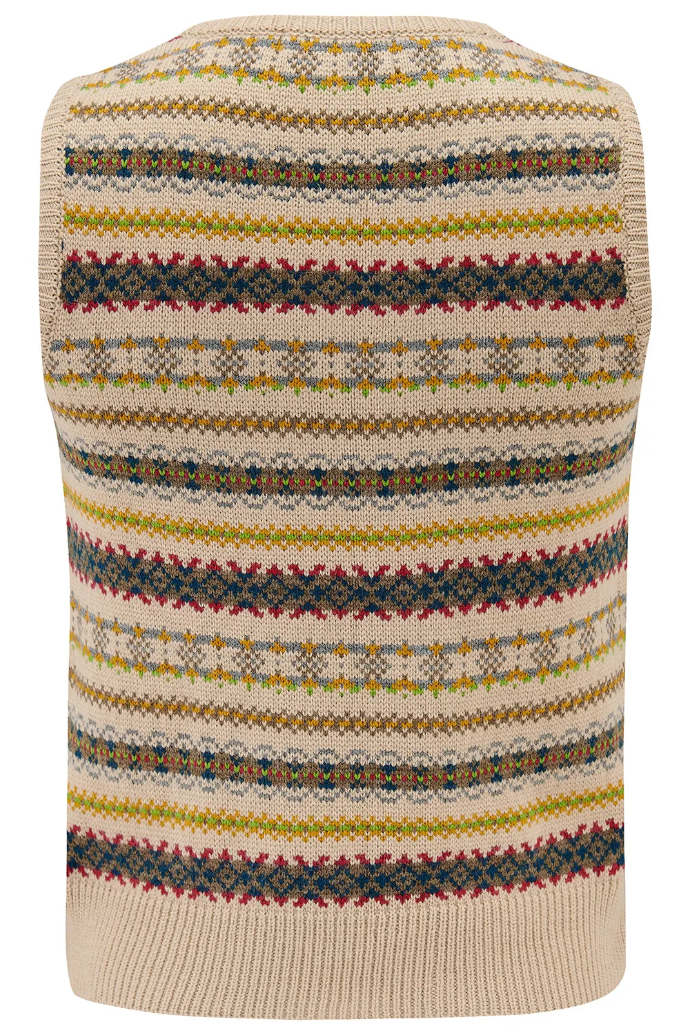 Men's Fair Isle Knitted Slipover, Stunning 1940s True Vintage Style, By The Seamstress of Bloomsbury