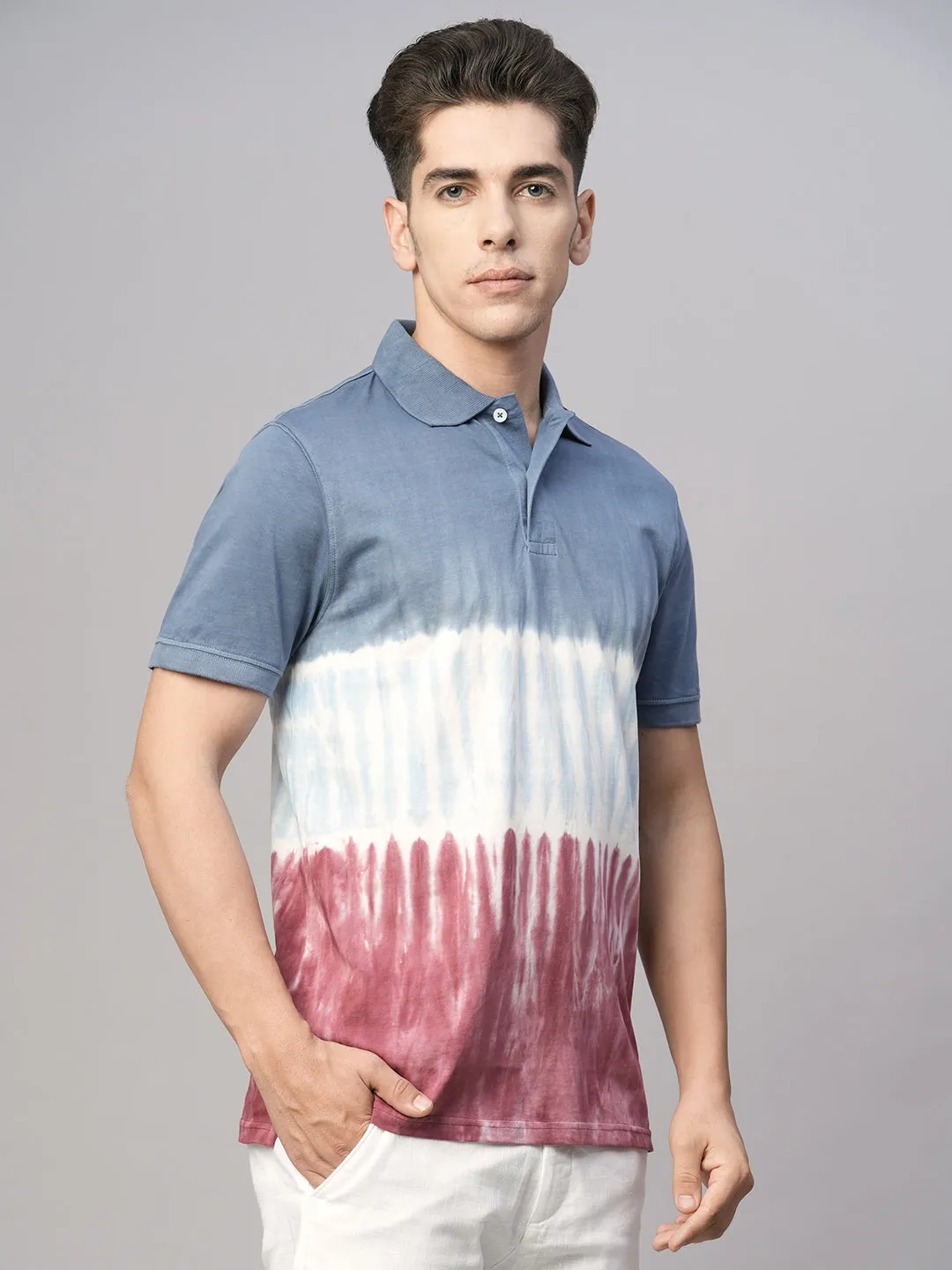 Men's Red Cotton Regular Fit Tshirt