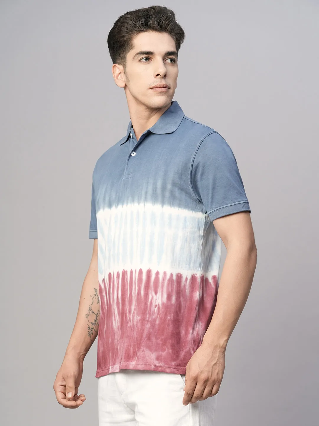 Men's Red Cotton Regular Fit Tshirt