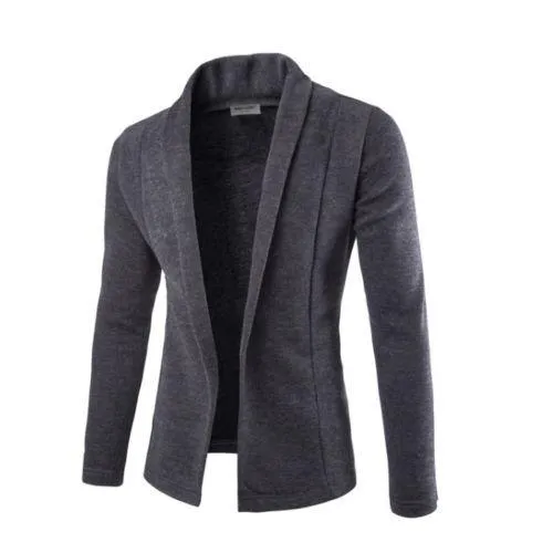 Mens Soft Cotton V Neck Cardigan Jumper Casual Sweater