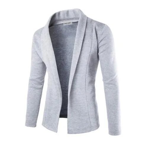 Mens Soft Cotton V Neck Cardigan Jumper Casual Sweater