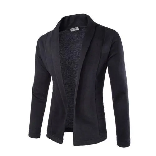 Mens Soft Cotton V Neck Cardigan Jumper Casual Sweater