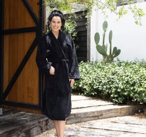 Microplush Bathrobe Range Black
