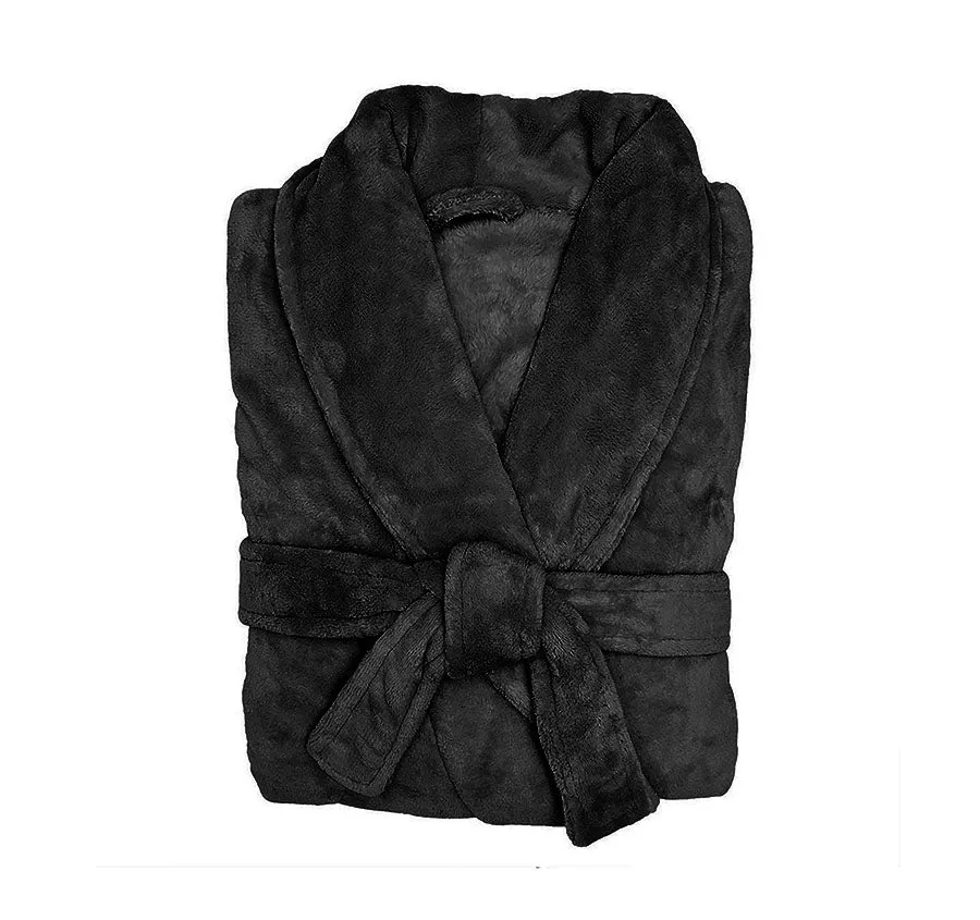Microplush Bathrobe Range Black