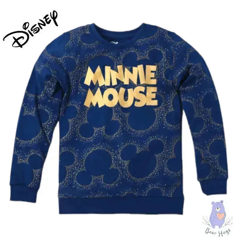 Minnie Mouse Print Crew-Neck Sweatshirt
