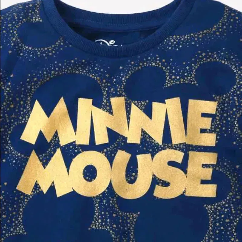 Minnie Mouse Print Crew-Neck Sweatshirt