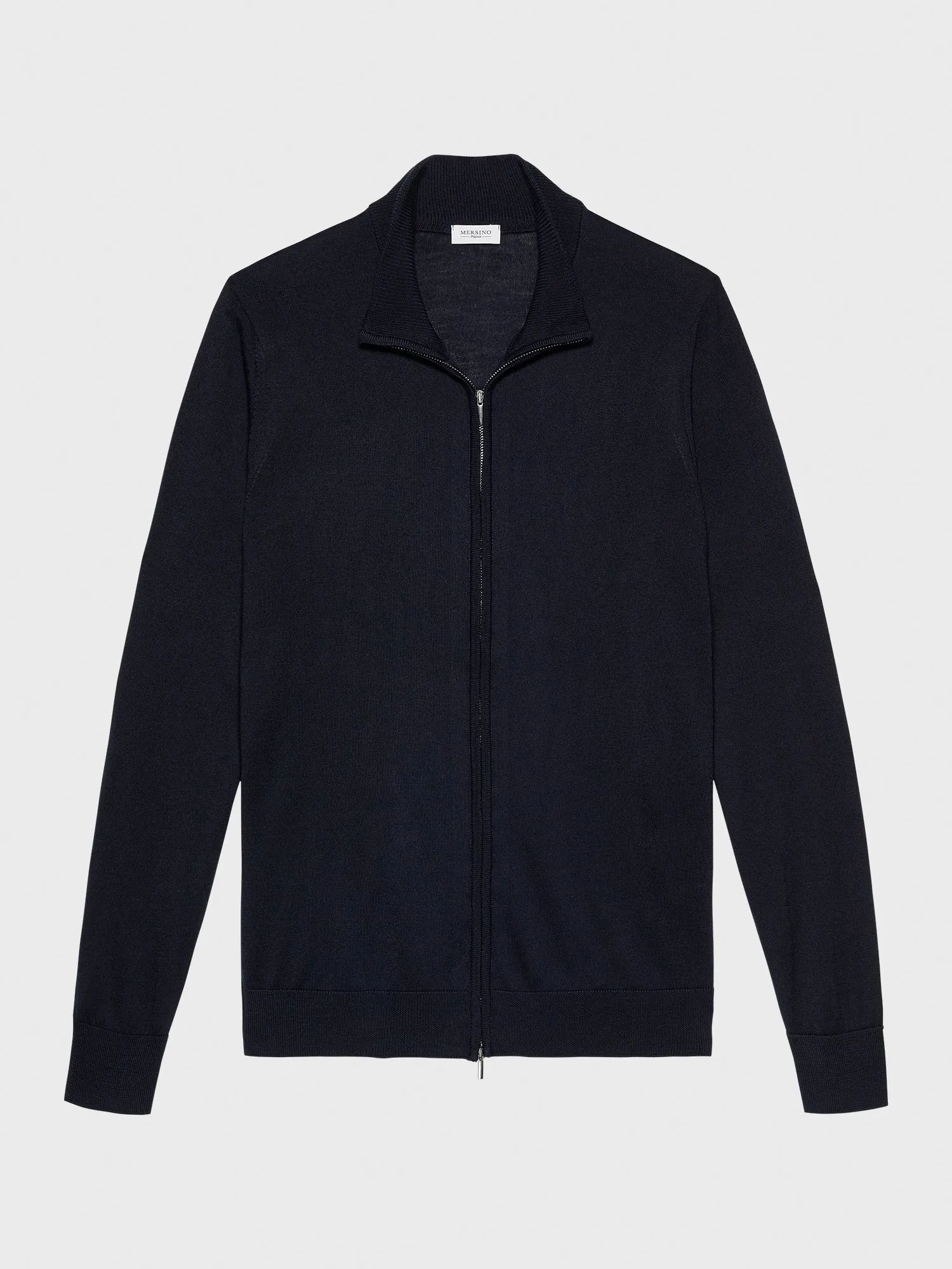 Navy Blue Cashfeel Full-Zip Sweater