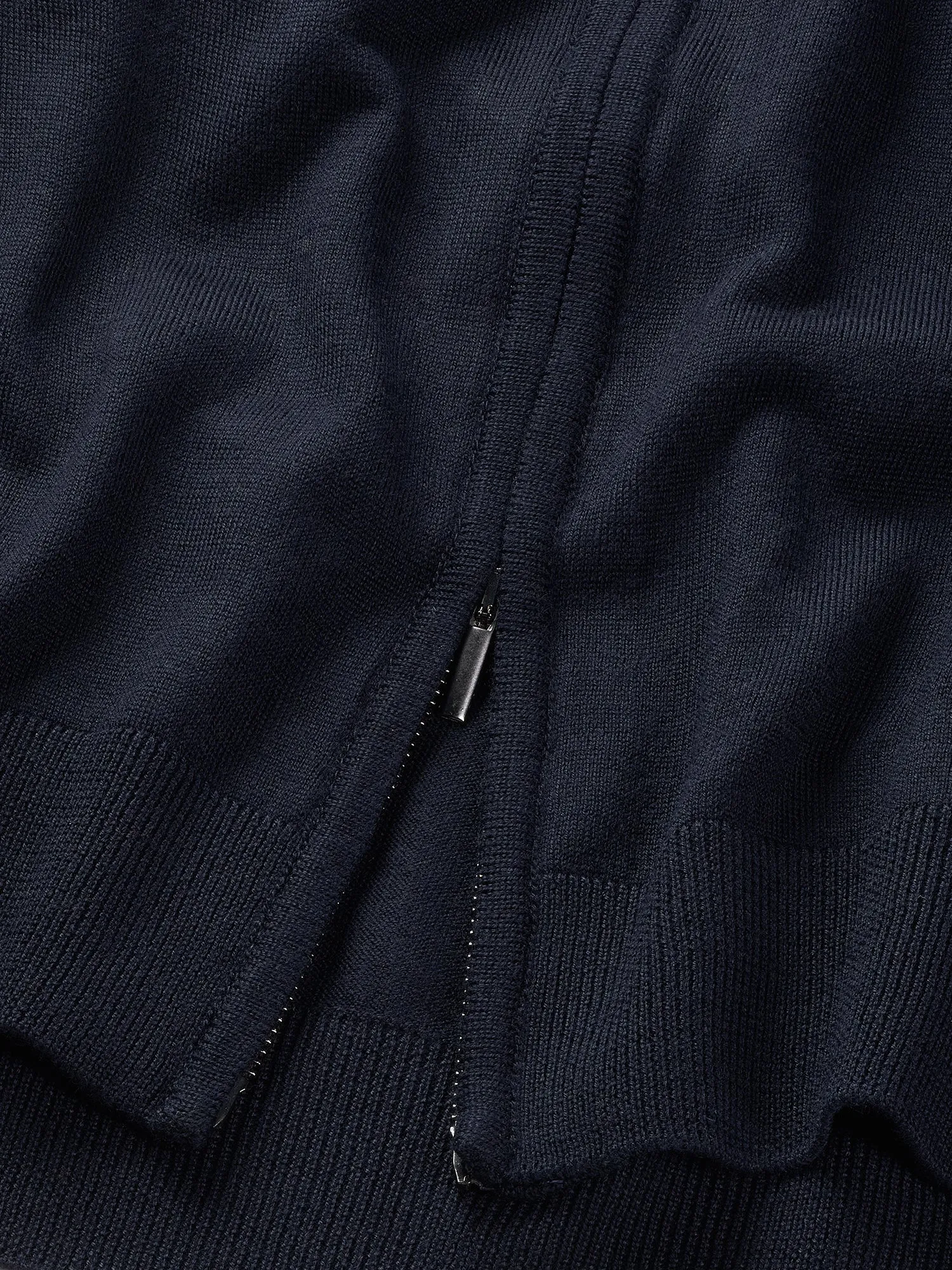 Navy Blue Cashfeel Full-Zip Sweater