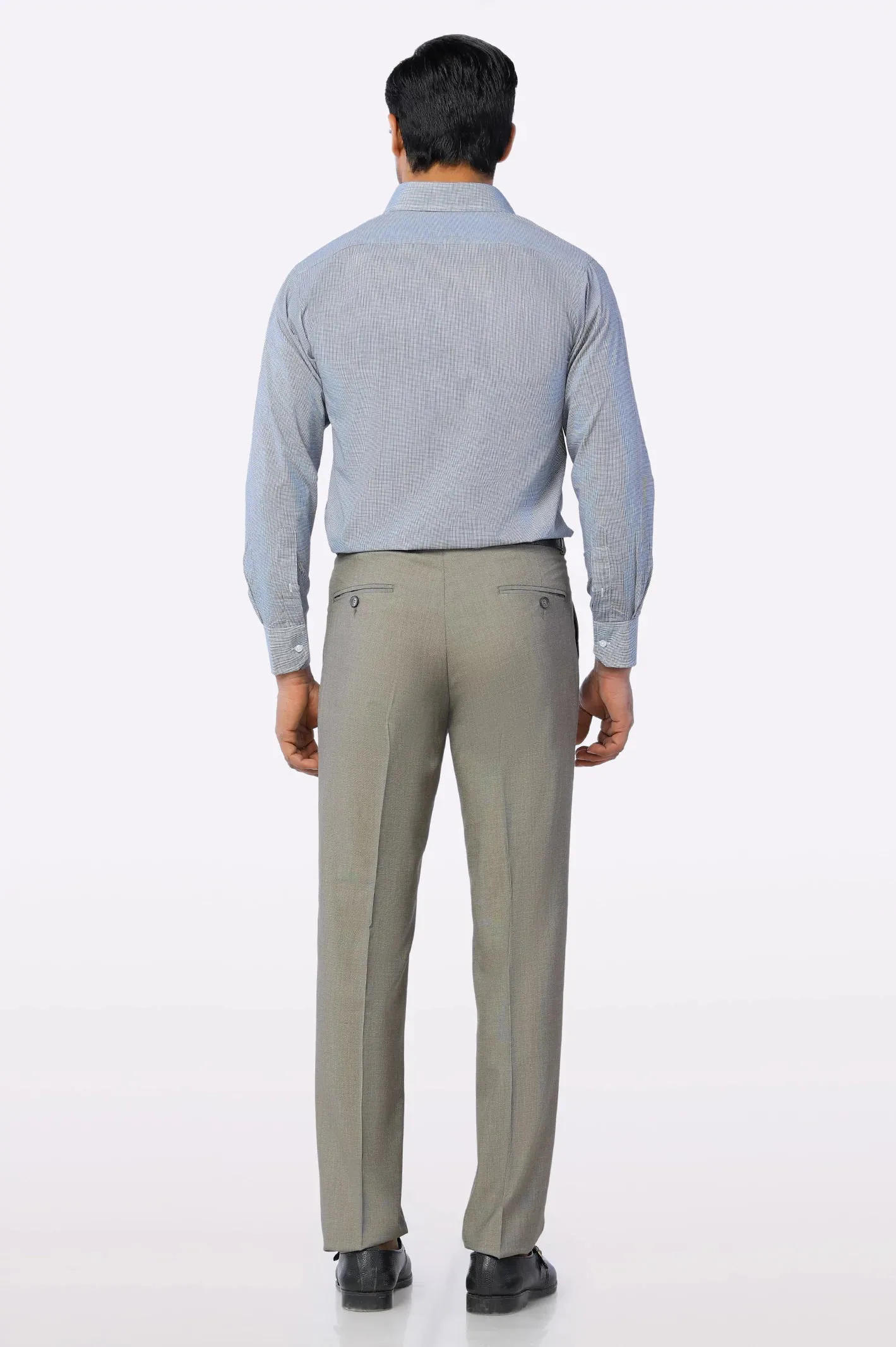 Navy Blue Oxford Textured Formal Shirt