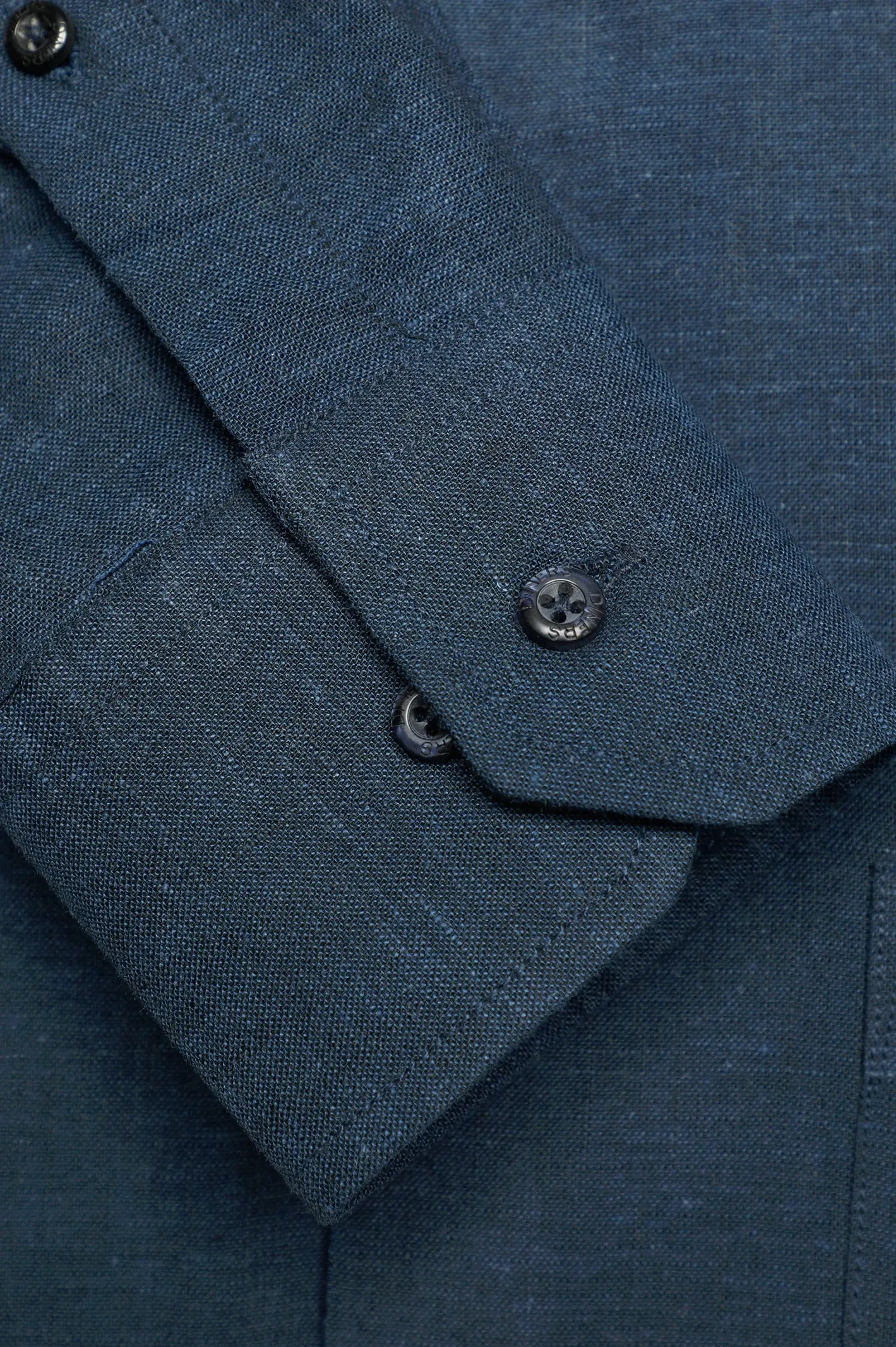 Navy Blue Oxfored Textured Formal Shirt