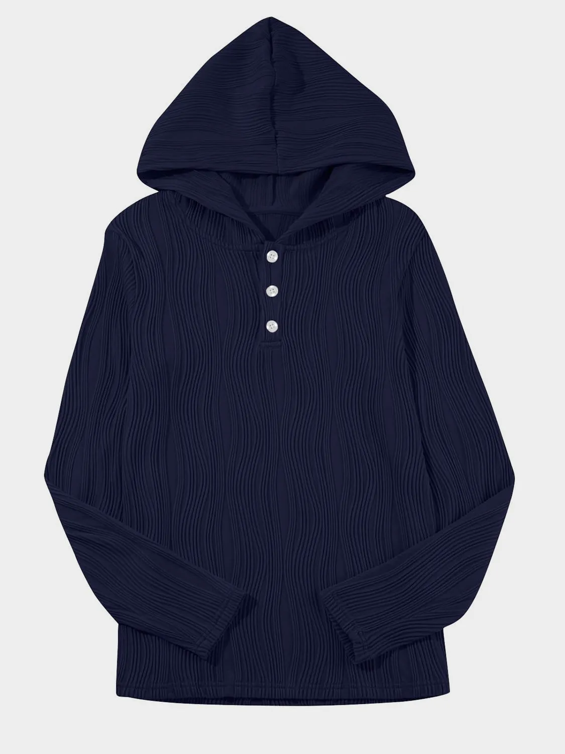 NicholesGifts Women Textured Long Sleeve Hoodie