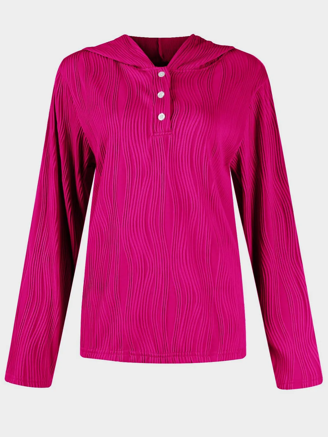 NicholesGifts Women Textured Long Sleeve Hoodie