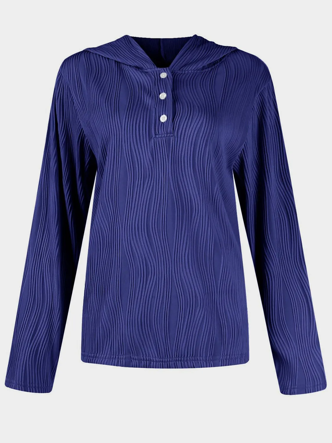 NicholesGifts Women Textured Long Sleeve Hoodie