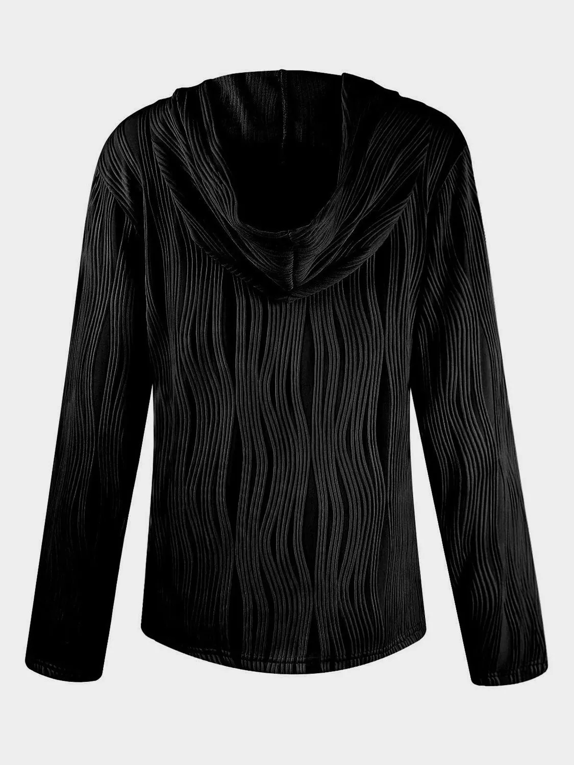 NicholesGifts Women Textured Long Sleeve Hoodie