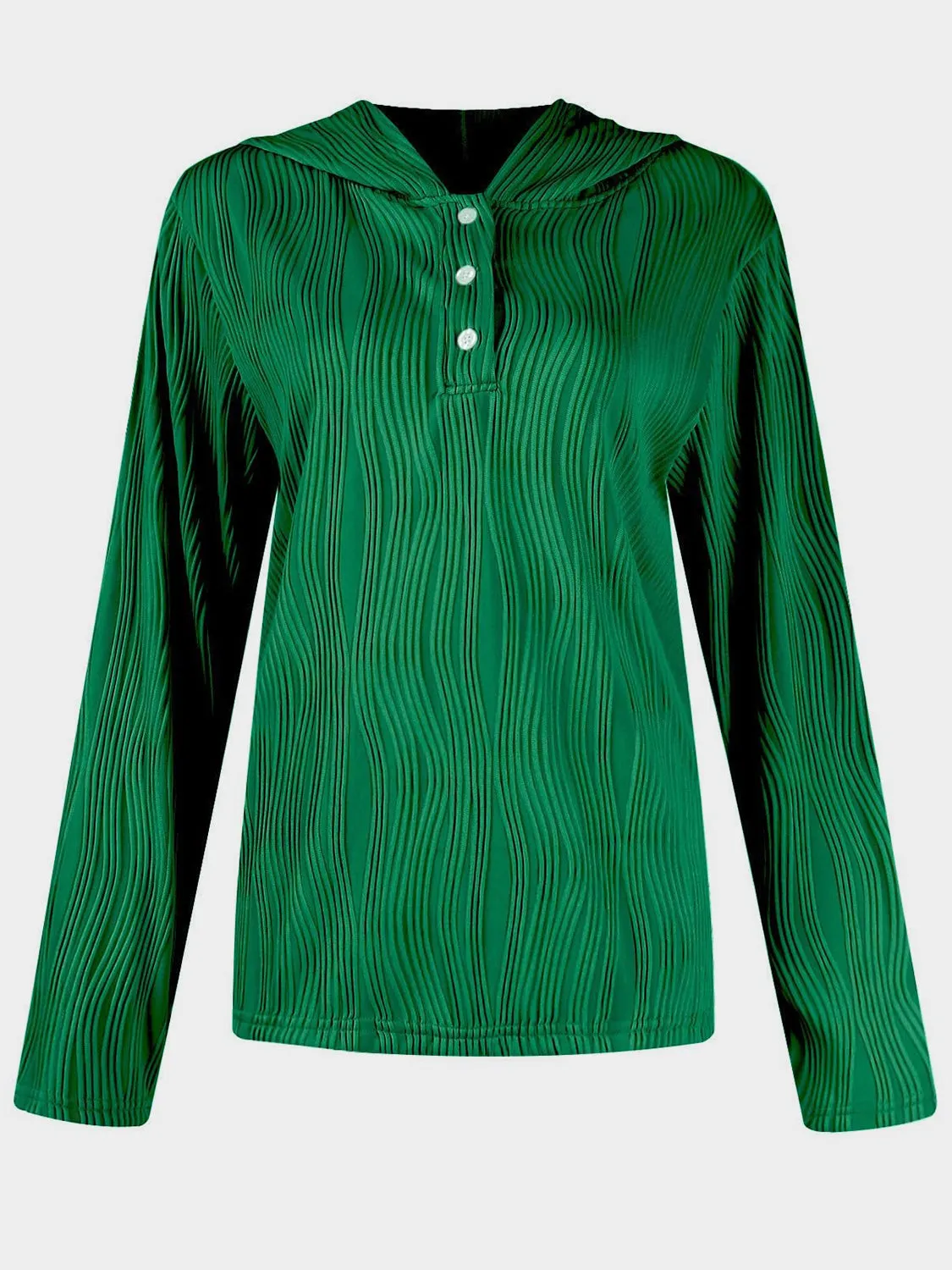 NicholesGifts Women Textured Long Sleeve Hoodie