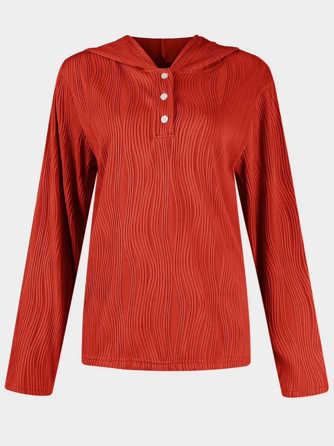 NicholesGifts Women Textured Long Sleeve Hoodie